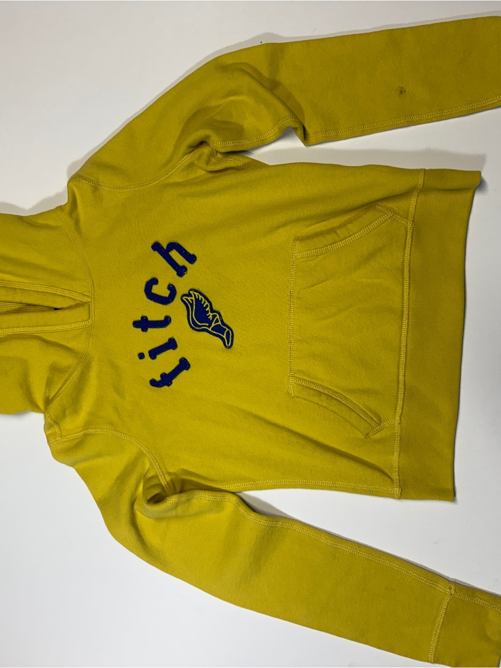 Abercrombie & Fitch Kids Yellow Hoodie with Blue Trim